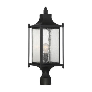 Dunnmore 1-Light Outdoor Post Lantern in Black Black