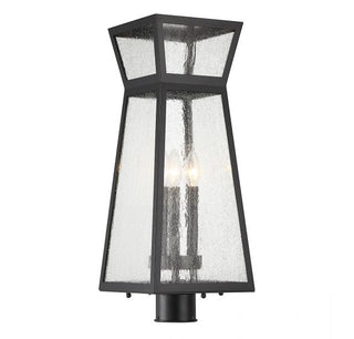 Millford 3-Light Outdoor Post Lantern in Matte Black