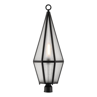 Peninsula 1-Light Outdoor Post Lantern in Matte Black