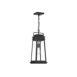 Boone 1-Light Outdoor Hanging Lantern in Matte Black Matte Black