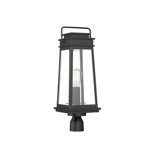 Boone 1-Light Outdoor Post Lantern in Matte Black Matte Black