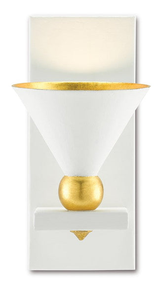 Moderne White Wall Sconce