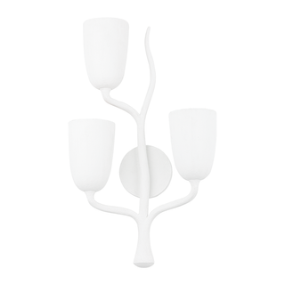 Vine Wall Sconce White Plaster