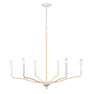 Breezeway 31'' High 6-Light Chandeliers - White Coral