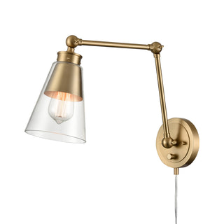 Albany 16'' High 1-Light Hinged Swingarm Sconce - Brushed Gold