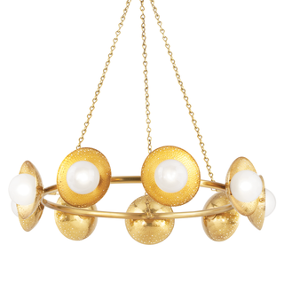 Glimmer Chandelier Aged Brass