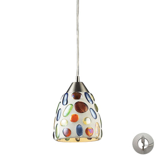 Gemstone 6'' Wide 1-Light Pendant - Satin Nickel (Includes Adapter Kit)