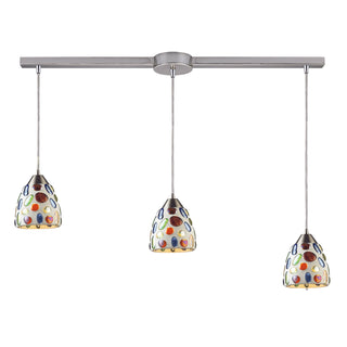 Gemstone 36'' Wide 3-Light Pendant - Satin Nickel