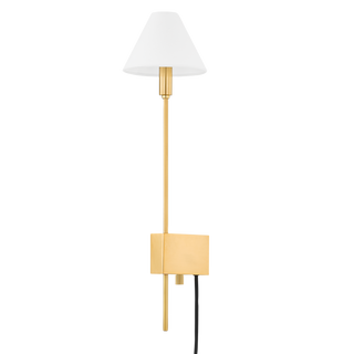 TEANECK Plug-in Sconce Aged Brass