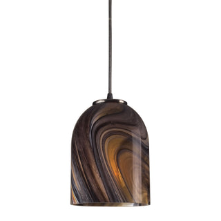 Swirl 6'' Wide 1-Light Mini Pendant - Satin Nickel