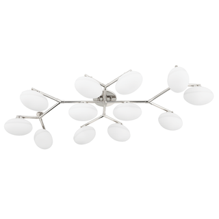 Wagner Semi Flush Polished Nickel