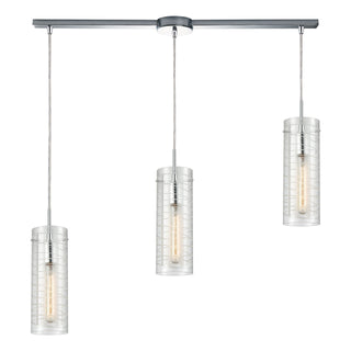 Swirl 38'' Wide 3-Light Pendant - Polished Chrome