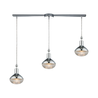 Ravette 38'' Wide 3-Light Mini Pendant - Polished Chrome