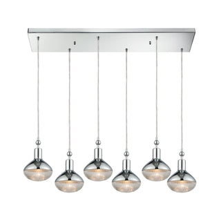 Ravette 32'' Wide 6-Light Mini Pendant - Polished Chrome