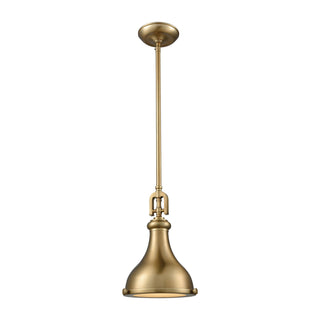 Rutherford 9'' Wide 1-Light Mini Pendant - Satin Brass (Includes Adapter Kit)