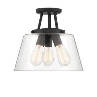 Calhoun 3-Light Ceiling Light in Matte Black Matte Black