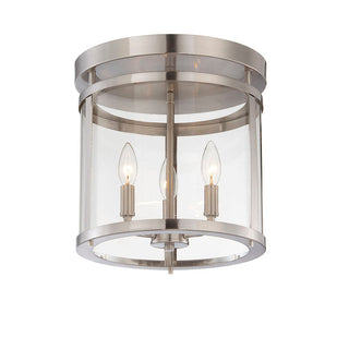 Penrose 3-Light Ceiling Light in Satin Nickel Satin Nickel