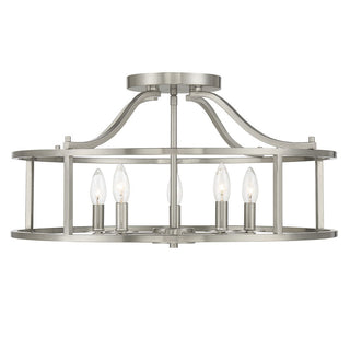 Stockton 5-Light Ceiling Light in Satin Nickel Satin Nickel