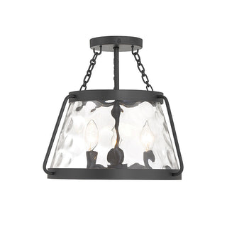 Crawford 3-Light Ceiling Light in Matte Black Matte Black