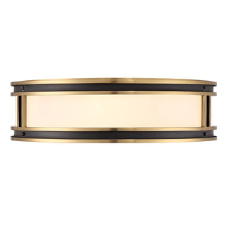 Alberti 4-Light Ceiling Light in Matte Black with Warm Brass Accents Matte Black with Warm Brass