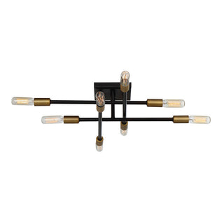 Lyrique 8-Light Ceiling Light in Bronze with Brass Accents Bronze with Brass Accents