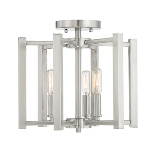 Benson 3-Light Ceiling Light in Satin Nickel Satin Nickel