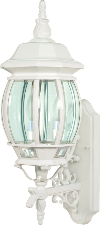 Central Park; 3 Light; 22 in.; Wall Lantern with Clear Beveled Glass