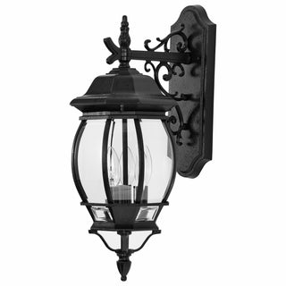 Central Park; 3 Light; 22 in.; Wall Lantern with Clear Beveled Glass