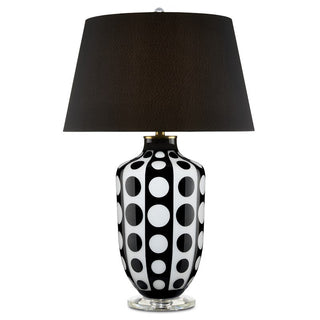 Cicero Black & White Table Lamp