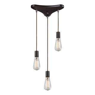 Menlow Park 10'' Wide 3-Light Multi Pendant - Oiled Bronze