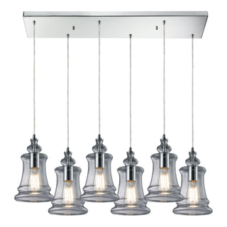 Menlow Park 9'' Wide 6-Light Multi Pendant - Polished Chrome