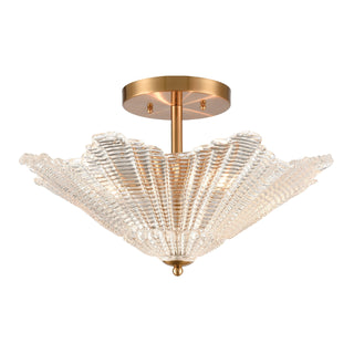 Radiance 20'' Wide 4-Light Semi Flush Mount - Satin Brass