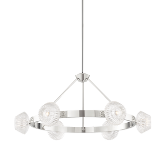 Barclay Chandelier Polished Nickel