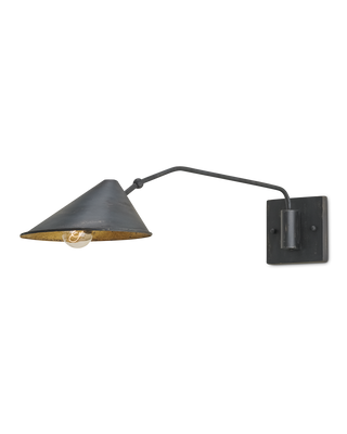 Serpa Black Single Swing-Arm Wall Sconce