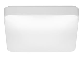 14 inch; Flush Mounted LED Fixture; CCT Selectable; Square; White Acrylic