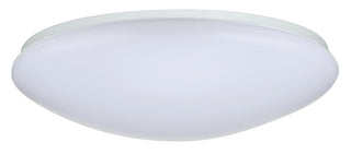 19 inch; Flush Mounted LED Fixture; CCT Selectable; Round; White Acrylic