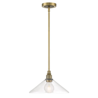 Charis Single Light Pendant - Antique Brass with Oil Rubbed Bronze