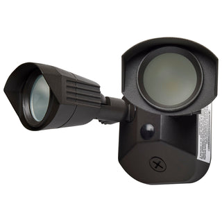 LED Security Light; Dual Head; Bronze Finish; 3000K