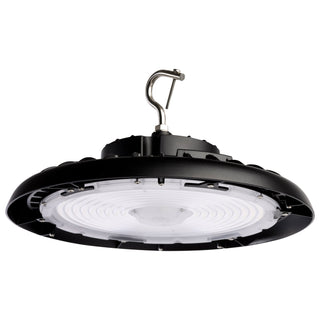 Wattage 150W/175W/200W and CCT Selectable 3K/4K/5K LED UFO High Bay; 100-277 Volt; Black Finish