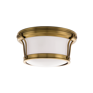 Newport Flush Mount Aged Brass