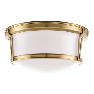 Newport Flush Mount Aged Brass