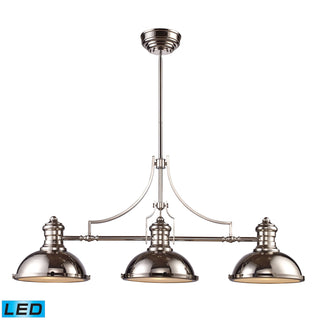 Chadwick 47'' Wide 3-Light Linear Chandeliers - Polished Nickel