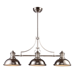 Chadwick 47'' Wide 3-Light Linear Chandeliers - Polished Nickel