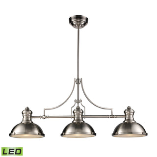 Chadwick 47'' Wide 3-Light Linear Chandeliers - Satin Nickel