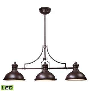 Chadwick 47'' Wide 3-Light Linear Chandeliers - Oiled Bronze