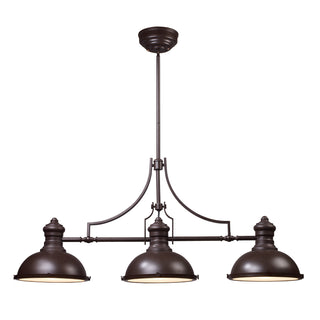 Chadwick 47'' Wide 3-Light Linear Chandeliers - Oiled Bronze