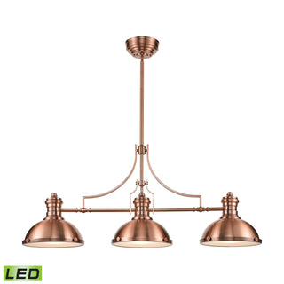 Chadwick 47'' Wide 3-Light Linear Chandeliers - Antique Copper