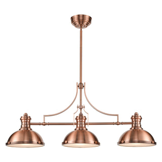 Chadwick 47'' Wide 3-Light Linear Chandeliers - Antique Copper