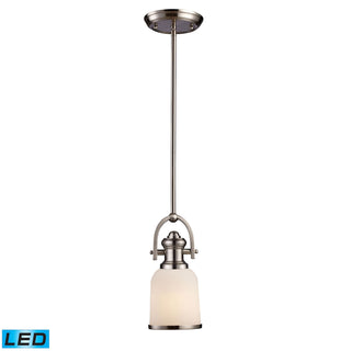 Brooksdale 5'' Wide 1-Light Mini Pendant - Satin Nickel (LED)