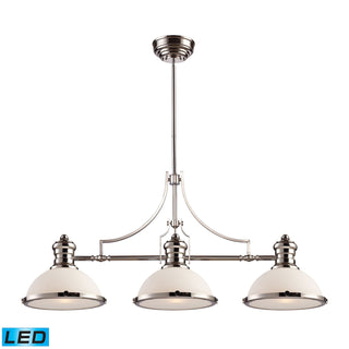 Chadwick 47'' Wide 3-Light Linear Chandeliers - Polished Nickel